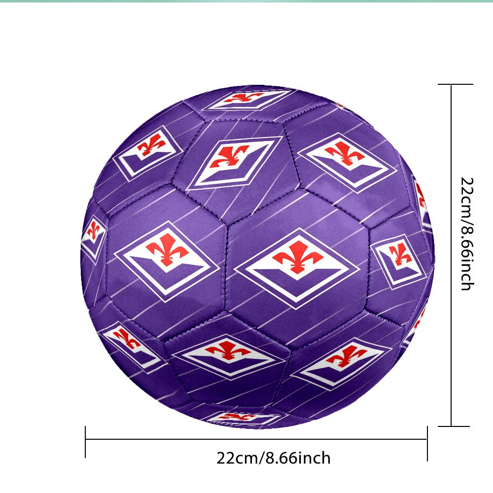 Fiorentina Football Club Soccer Ball Size 5 Soccer Ball, Machine-stitched, Soft and Comfortable, Suitable for Training and Matches Fan Gift