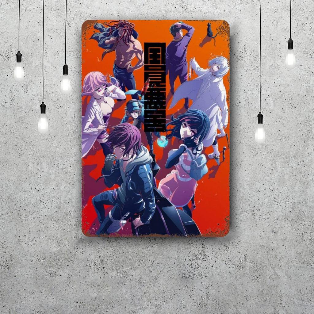 Akudama Drive Bd Cartoon Retro Vintage Tin Sign Poster Decorative Plaque Metal Plate Wall Decor