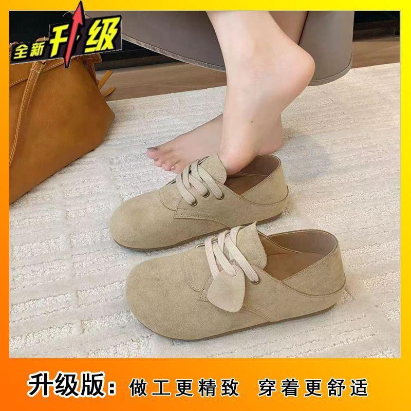 Fashion and Comfortable Non-slip Single Shoes Women's Versatile Casual Round Head Flat Bottom with Skirt Single Shoes Women's 2025 Spring and Autumn