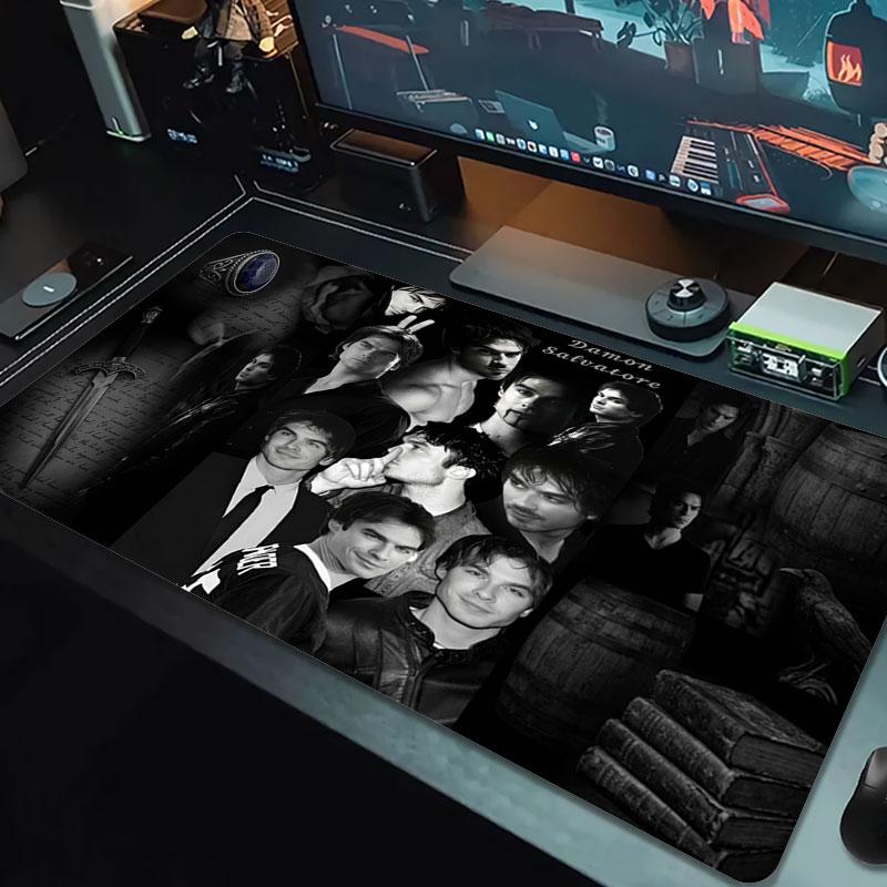 Damon Salvatore Collage Large Size Mouse Pad Large Gaming Table Cushion Nonslip Laptop Tablet Big Mousepad Xxl Mat Mini Pc Playmat With Lock Edge