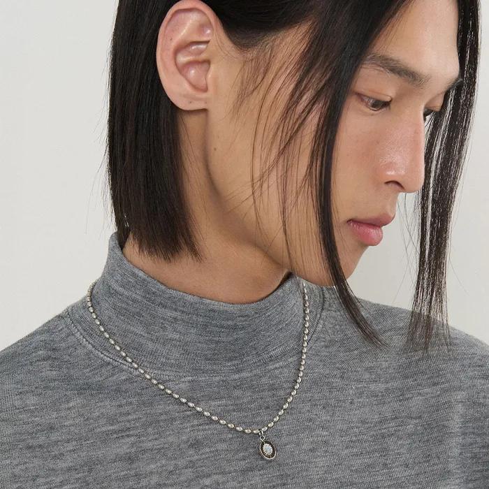 Sepia Oval Chain Necklace