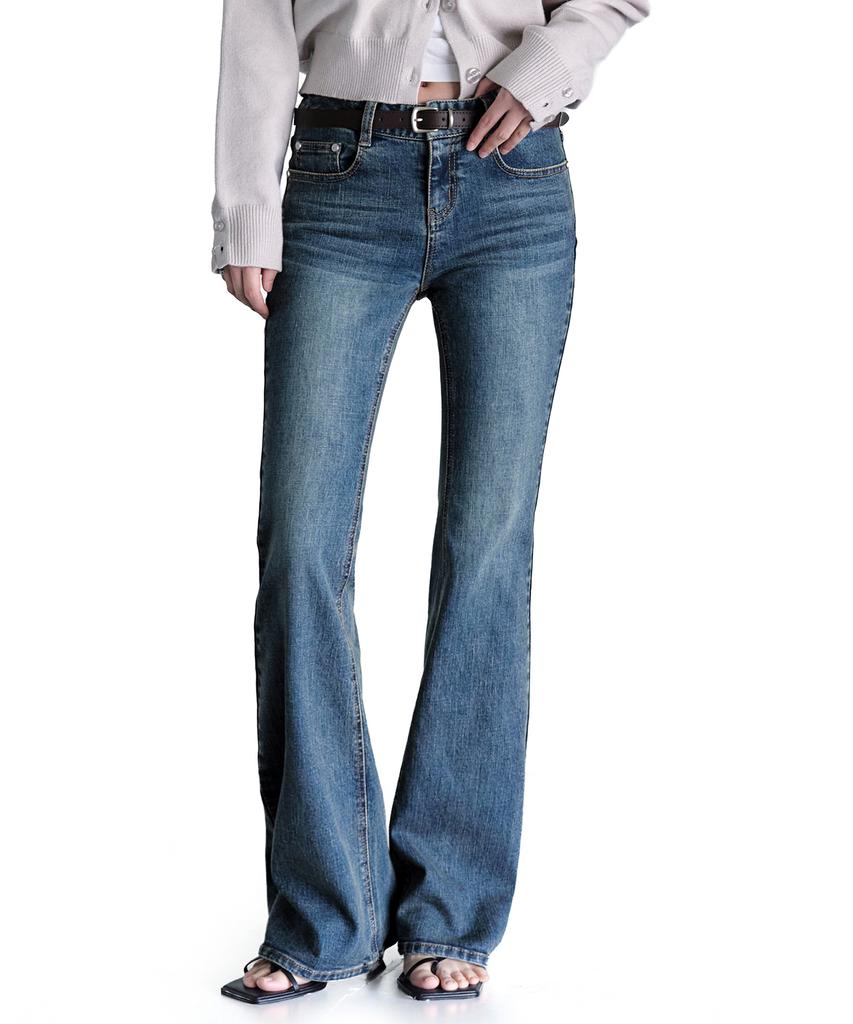 Deketeuumeon Signature Slim Low Rise Flared Jeans Dcwpt006Blueb