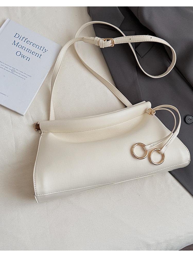 

Vintage Style PU Leather Shoulder Bags 2026 New Spring Autumn Leather Women s Handbags Fashi High Quality Women Bag Hobos бежевый