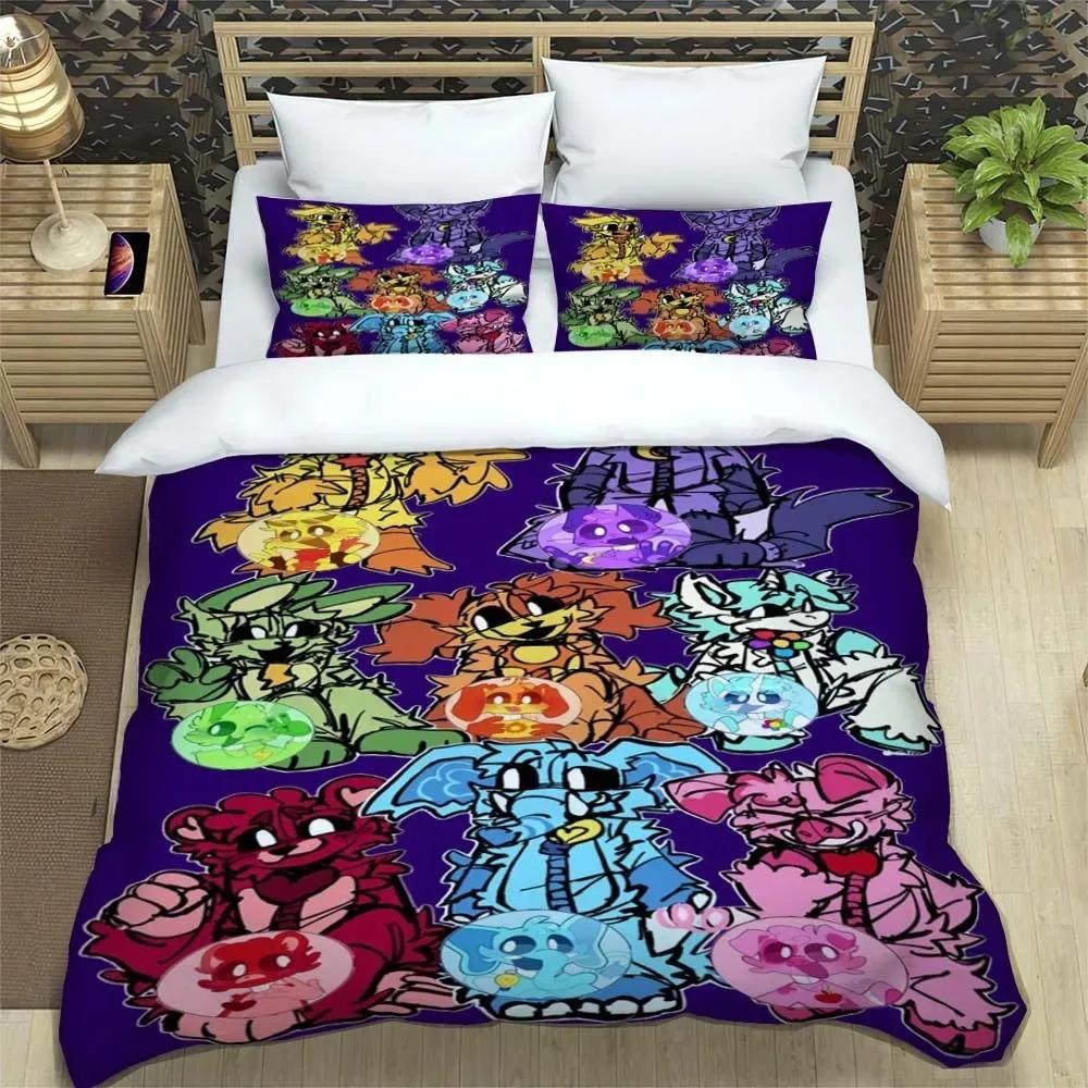 Animali Sorridenti CATNAP DOGDAY Set Biancheria da Letto Copripiumino Morbido Con 1/2 Federe Per Bambini Adulti Copripiumino in Microfibra