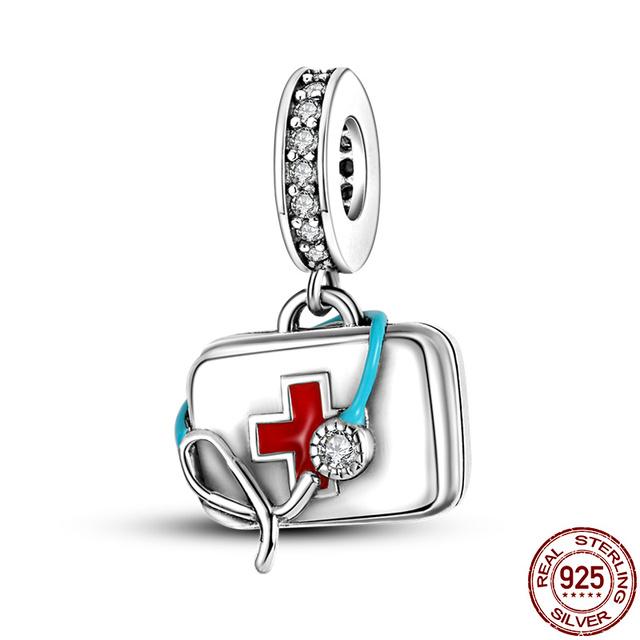 925 srebro torba na zakupy bagażowe walizka miłość podróż słodkie koraliki Fit Charms bransoletka biżuteria damska