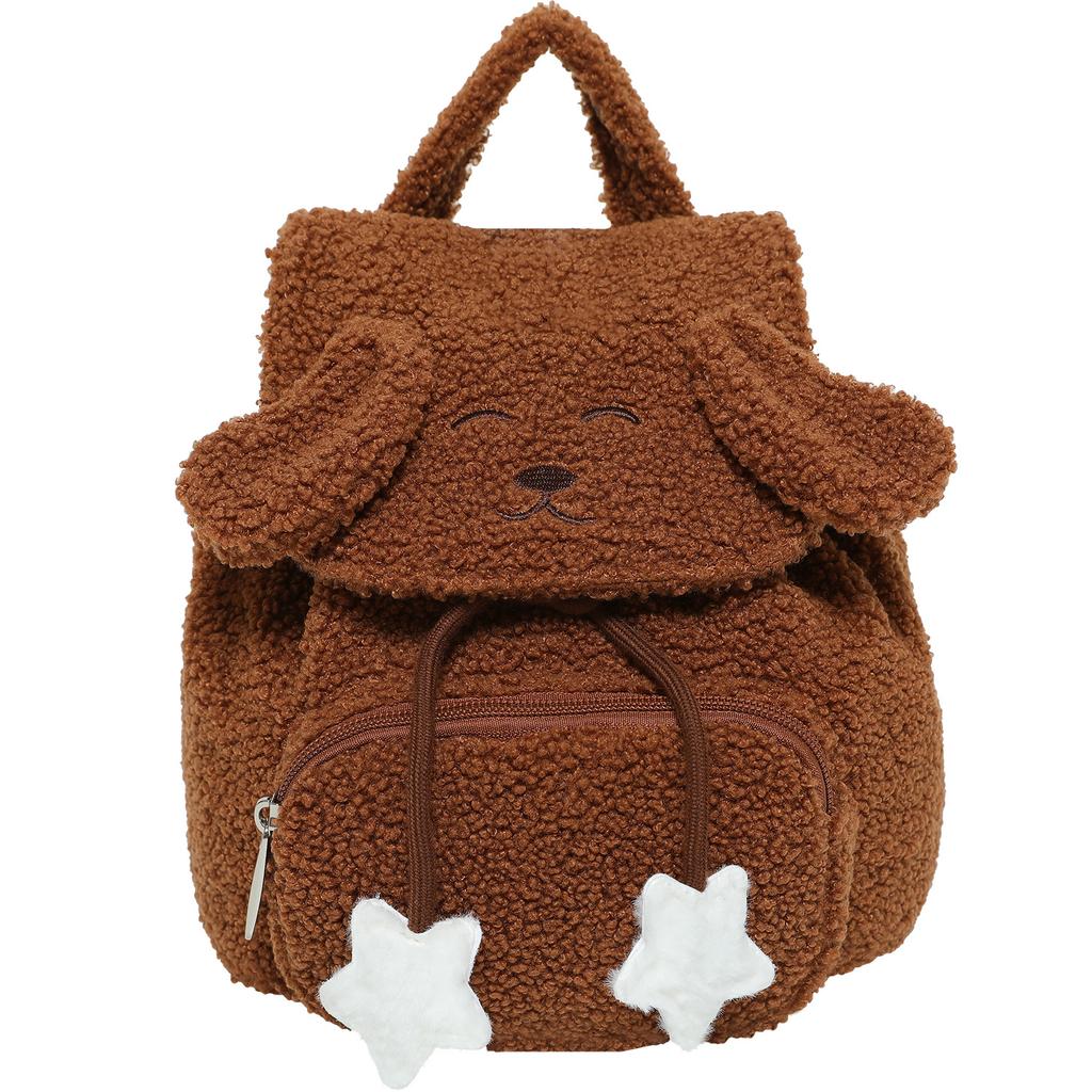 Small Backpack, Women's Double-shoulder Lambskin Bag, Casual Commuting Drawstring Backpack