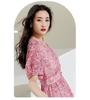 Value Benefits Printed Dress for Summer Slimming, V-neck Style, Thin Long Dress