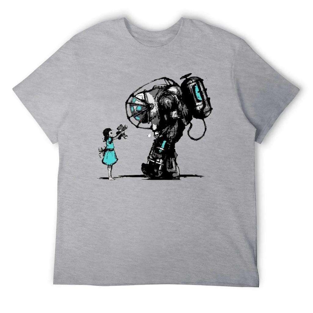 Rundhals BioShock Z T-Shirt Bewegung T-Shirt Niedlich Lustig Geek Fitness US-Größe