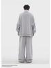 Men's Autumn American Retro Sports Suit: High-Street Stand-Up Collar Sweater and Trousers Two-Piece Set