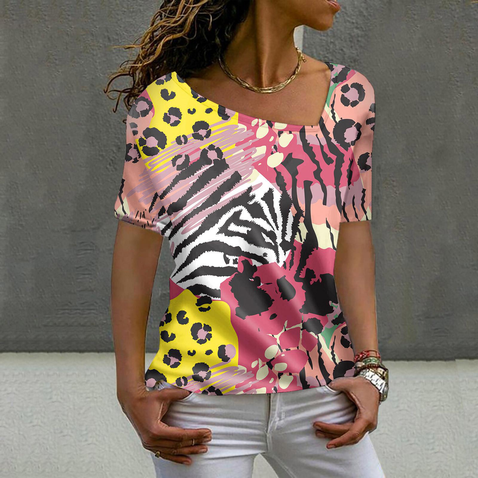 

Женская модная повседневная блузка с длинным рукавом и длинным рукавом с принтом L разноцветный