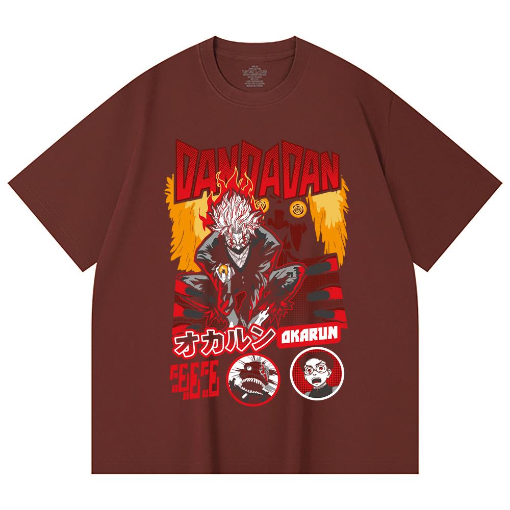 230 g/m² 100% Baumwolle Dandadan V26 Okarun Turbo Print Unisex Schweres Baumwoll-T-Shirt