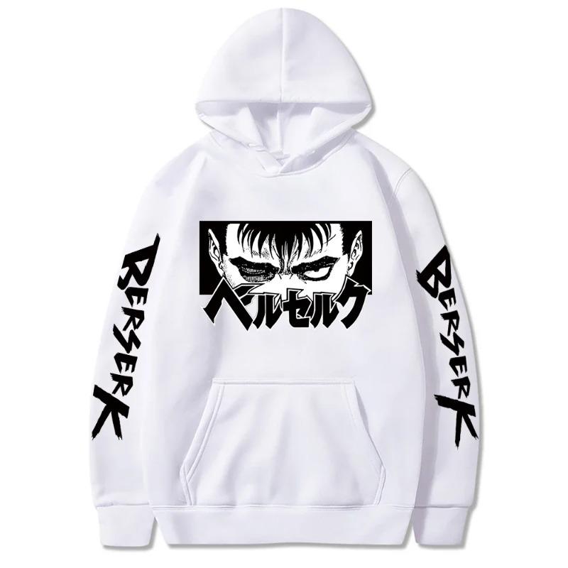 Japan Anime Berserk Harajuku Guts Eyes Manga Hoodies Sweatshirt Gothic Winter Pullover Fashion Long Sleeve Men Sweatshirt