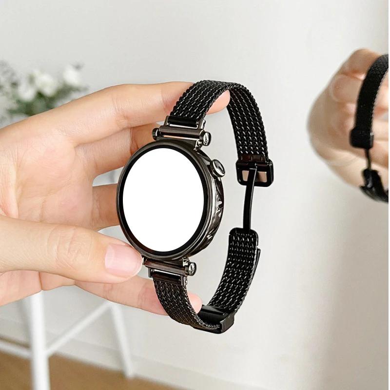 18mm Metalowy Pasek Kompatybilny z Huawei Watch GT5 GT4 41mm/GT5pro 42mm Luksusowy Damski Pasek do Huawei Watch 5 42mm