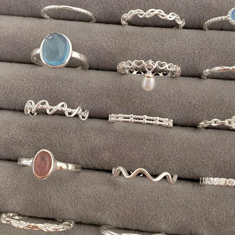 Elegant S925 Silver Ring For Women With Geometric Design Perfect For Daily Wear And Stacking