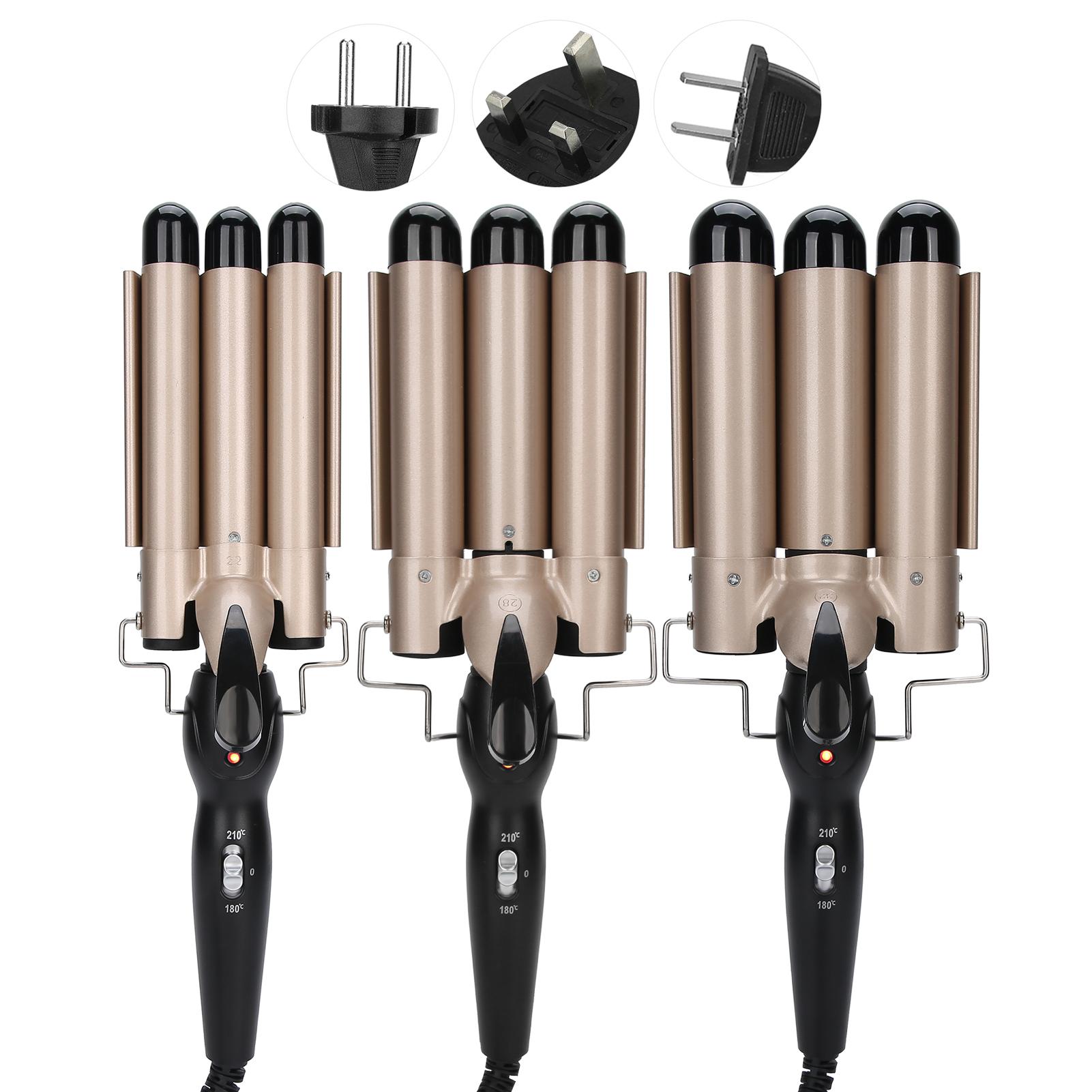 

Щипцы для завивки волос с 3 цилиндрами, регулируемые щипцы для завивки волос, щипцы для завивки волос, инструмент для укладки волос, 110 В ~ 240 В