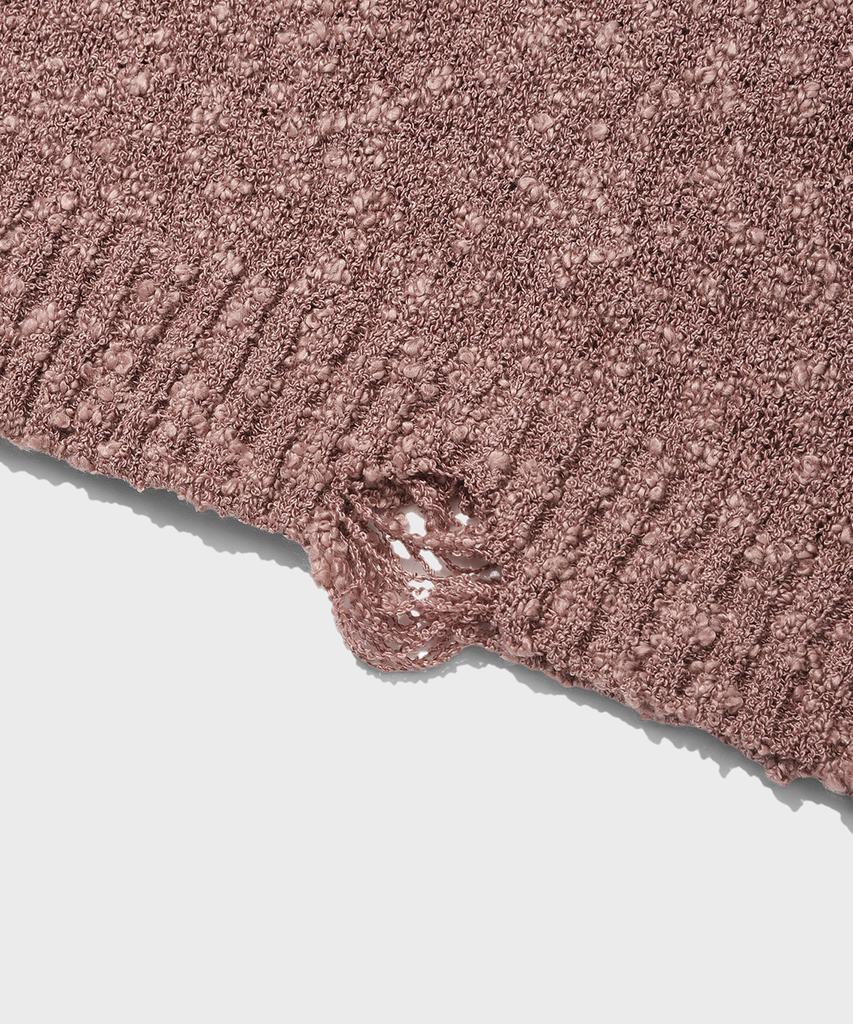 SAINTPAIN Sp Damaged Boucle Knit Pink