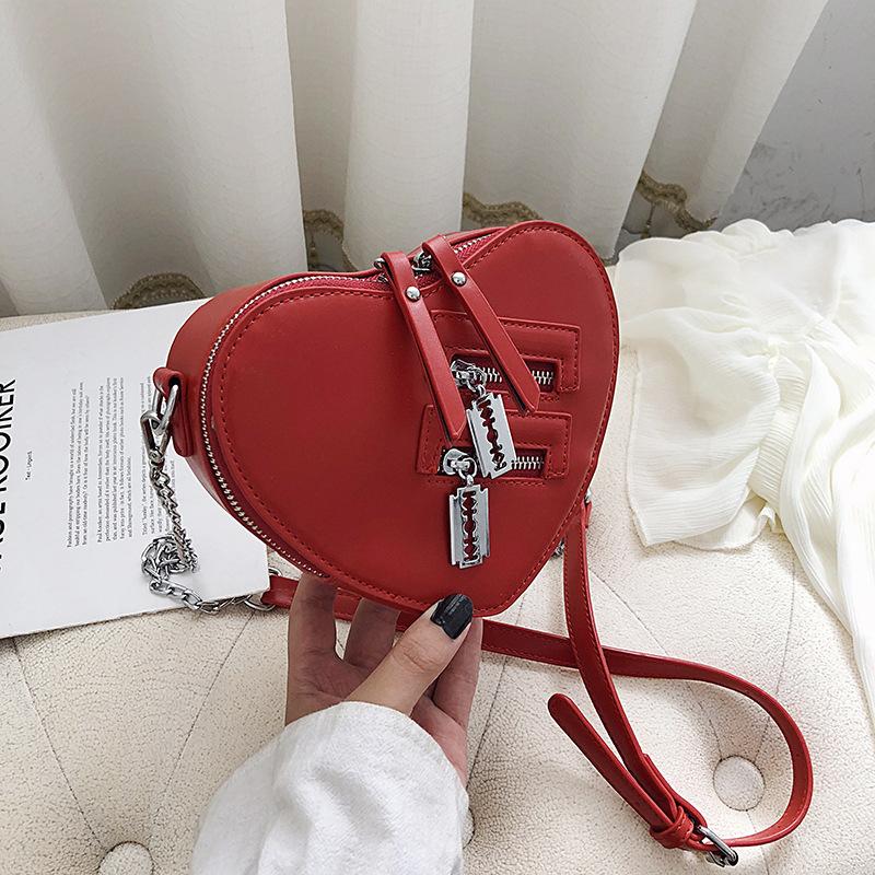 

Personalized creative love bag 2025 new Mori sweet girl fashion niche versatile shoulder chain bag pu коричневий