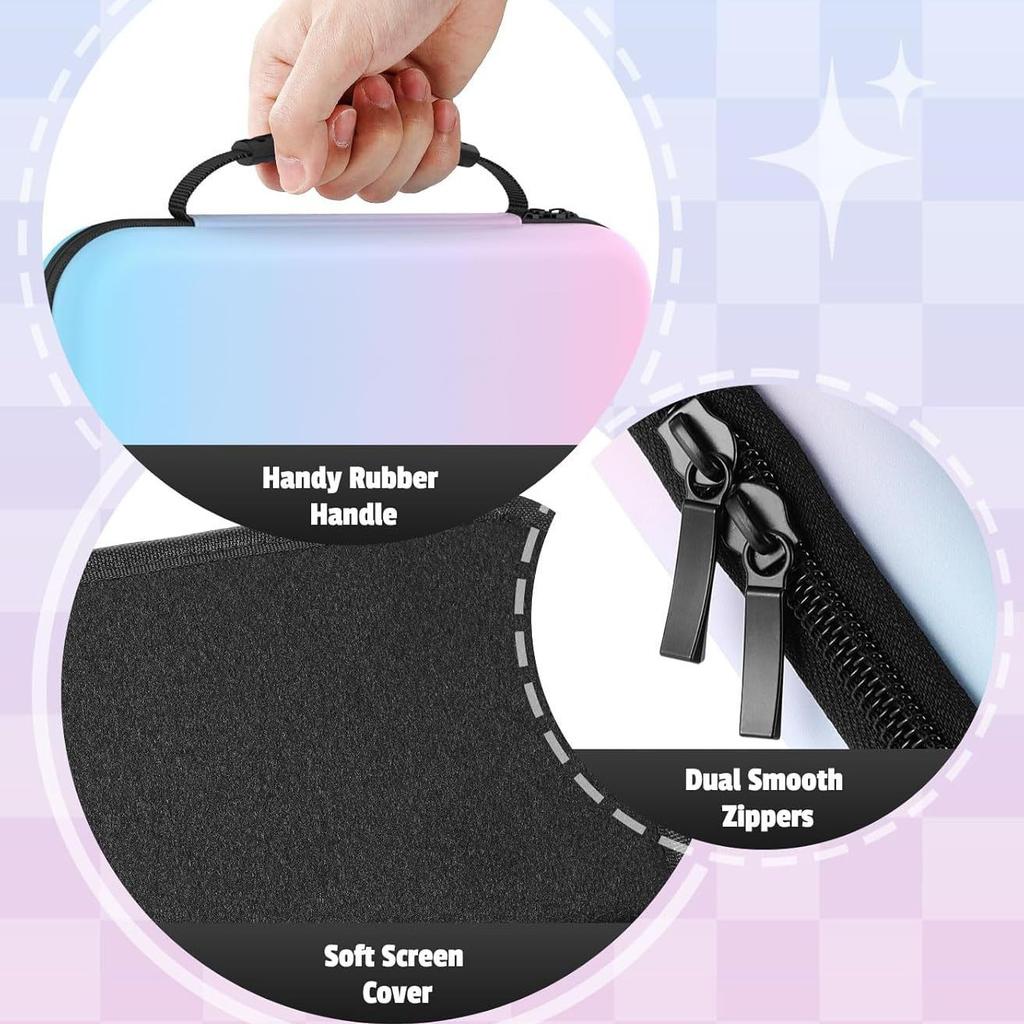 Storage Bag For Nintendo Switch Console Carrying Case For Switch OLED with 20 Games Cartridges Protective Hard Shell Storage Bag