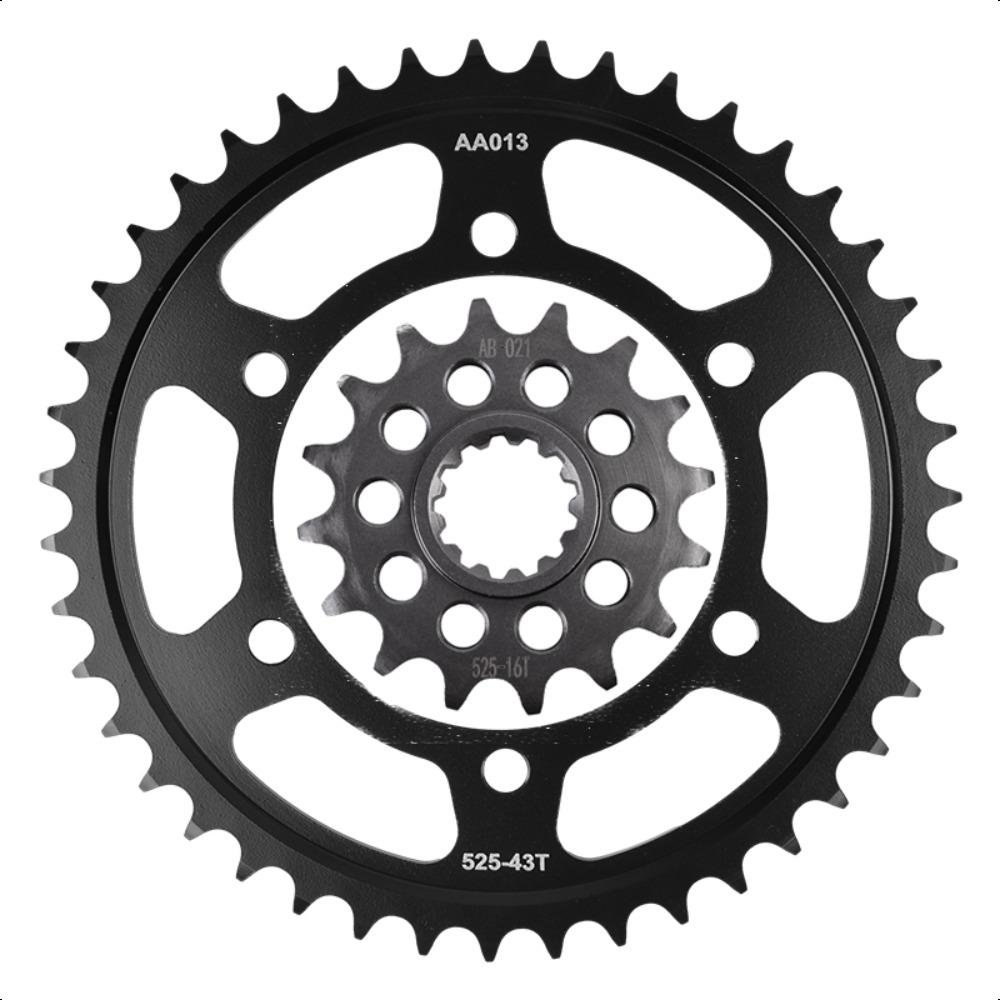 525 16T 43T Motorcycle Front Rear Sprocket Gear Wheel Cam for Yamaha XSR700 MTM690 2016-2024 FZ-10 MT-10 MTN1000 MT10 SP