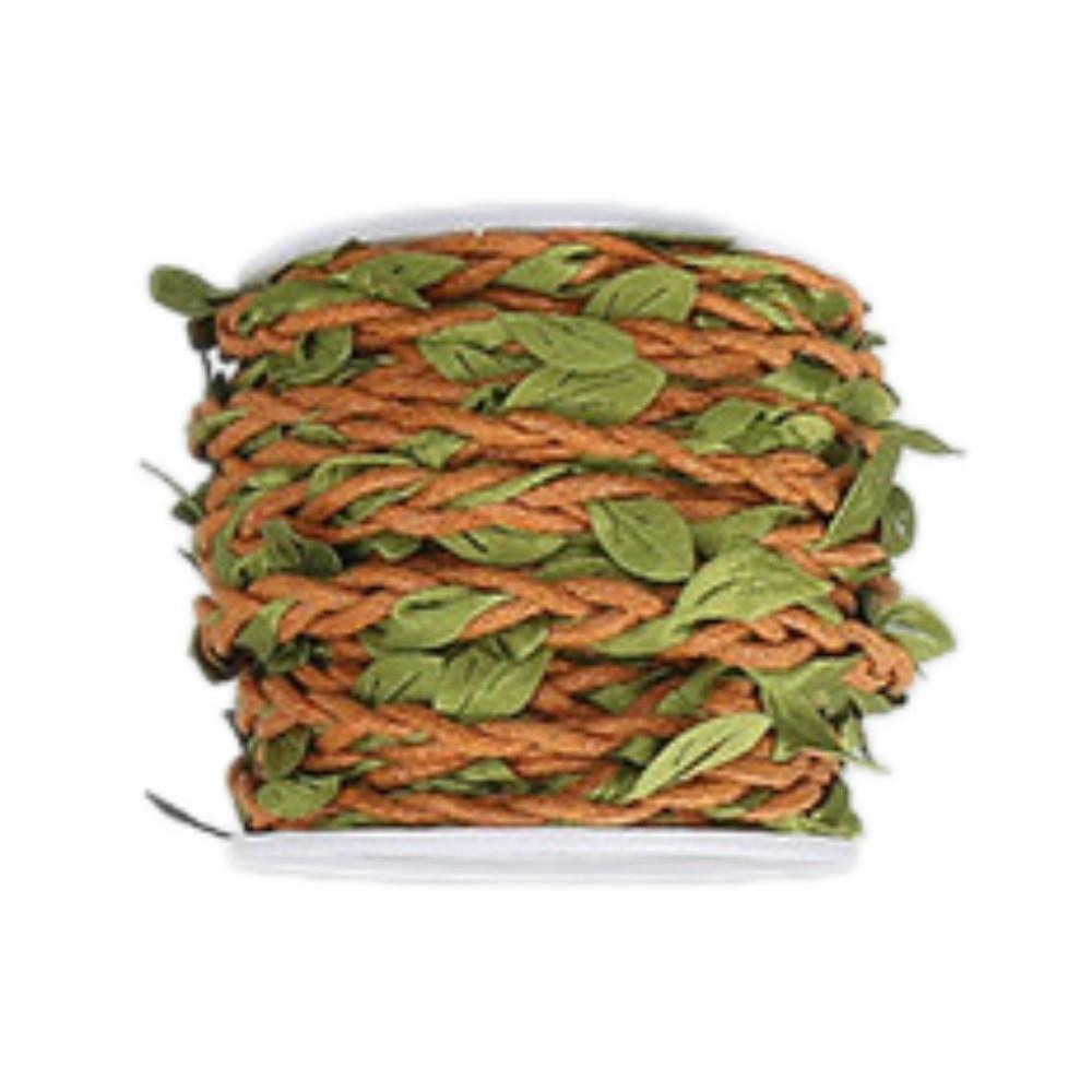 10M/Roll Boho Style Burlap Leaf Ribbon Natural Jute Rope Vine Simulation Vine  Gift Decoration