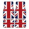 Niestandardowe dywaniki samochodowe Union Jack Wielkiej Brytanii Zestaw 4 sztuk Dywaniki podłogowe przednie i tylne z gumowym podkładem Uniwersalne