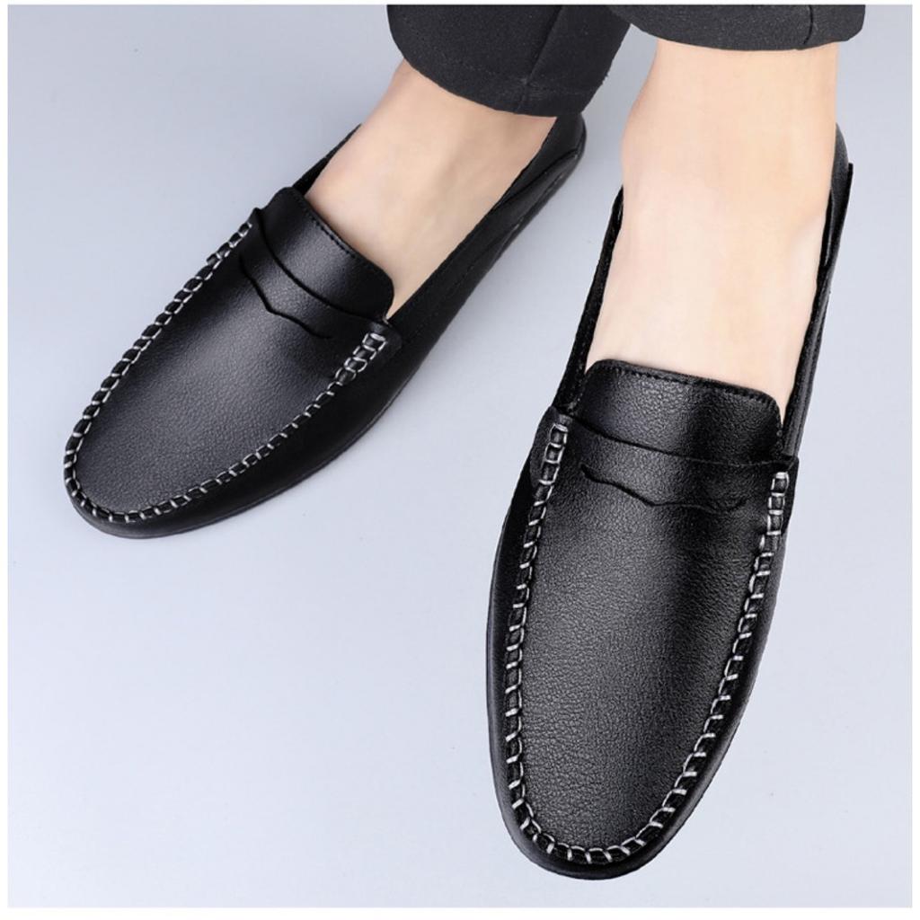 Sommer Herrenschuhe Business Casual Schuhe, Atmungsaktive Lederschuhe Leichte Herren Sojabohnenschuhe, Übergröße Schuhe Mode Weiße Schuhe