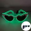 Lunettes LED Carrées Lunettes Cœur Lumineux Lunettes de Soleil Lumineuses Décoratives Fête