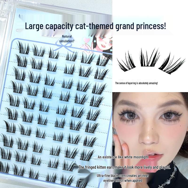 Grand Princess Cat Style Eyelashes: Natural, Realistic, Barbie Big Eyes – European American Comic Flair