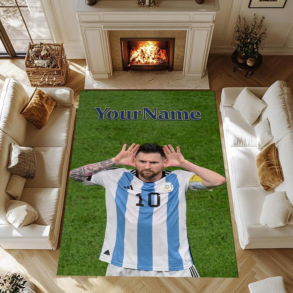 Messi 238 Customized Name Carpet Perfect for Game Room Kitchen Dining Room Bedrooms Anti-slip Rug Office home decor Spiritual Gift