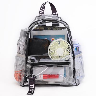 TINYAT Zaino Trasparente Robusto per Donna Zaino Sportivo da Viaggio Scolastico Zaino per Quaderni Grande Capacità Borsa per Studenti Ragazze