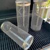 BBQ Grillkorb Edelstahl Rollgrillkorb Drahtgeflecht Zylinder Zylindrisch Tragbar Rund Outdoor Camping Grillgestell