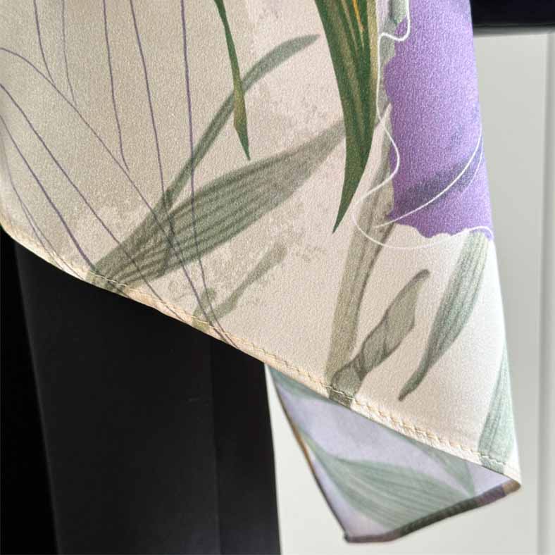170*53cm Luxury 100% Mulberry Silk Scarf Printed Satin Shawl Lightweight Spring Summer Wrap Elegant  Accessories