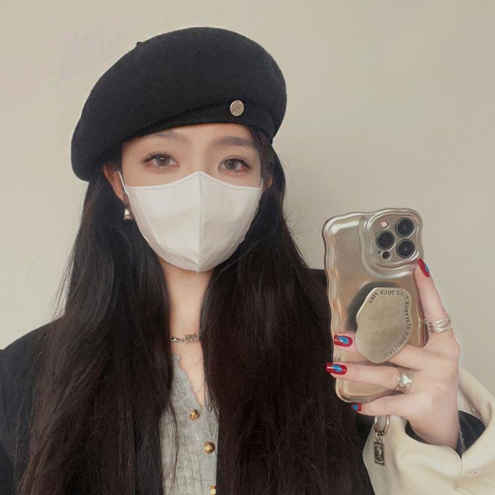 British Style Wool Beret Woolen Retro Painter Hat Fashion Octagonal Hat  Outdoor