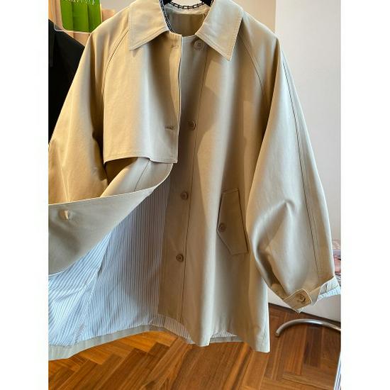 

Plus Size European Style Women s Mid-Length Windbreaker Jacket - Spring/Autumn 2025 2XL [70-80 kg] хакі