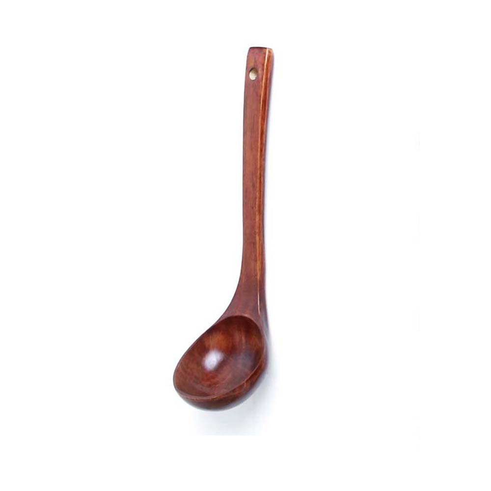 Stirrer Hot Pot Spoon Natural Wooden Long Handle Ladle Scoop Rice Soup Spoon Wood Spoon Soup Ladle