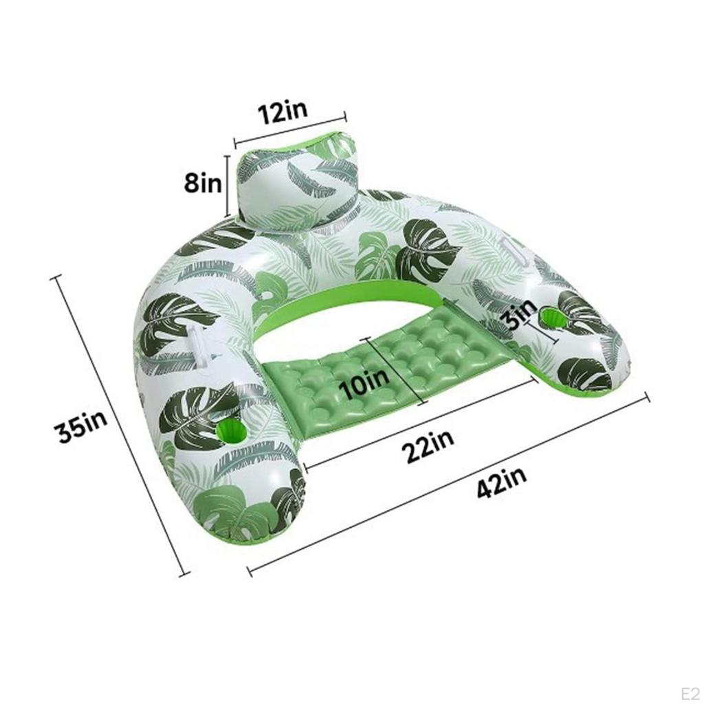 Comfortabele Zwembaddrijverstoel met Ingebouwde Bekerhouders voor Zomerse Ontspanning