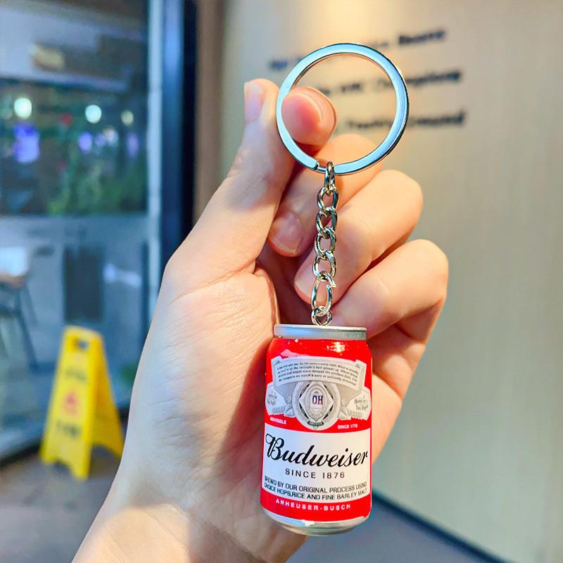 Nová realistická mini plechovka od sody klíčenka pryskyřice Sprite Budweiser Starbucks doplněk
