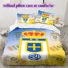 Biancheria da letto con motivo Real Oviedo, Set piumone Copripiumino Federa Regalo di Compleanno per la Casa (1*copripiumino+2*federe,senza imbottitura)