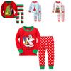 Novo Conjunto de Roupa de Natal em Mistura de Algodão Para Crianças Aconchegante Macio Confortável Roupa de Dormir