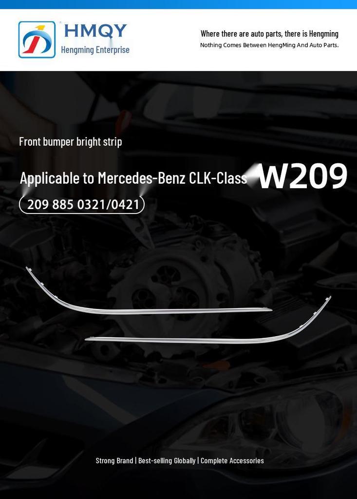 Mercedes-Benz Classe CLK W209 Striscia Decorativa Luminosa Paraurti Anteriore (2002-2005)