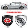 1Pcs 3D Metal Auto Door Shield Emblem Car Body Badge Sticker Styling for Toyota TRD Camry Corolla Yaris Chr Auris Avensis T25