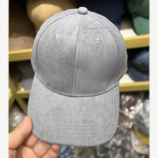 Simple, Basic Baseball Cap, Solid Color, Versatile, Provides Sun Protection and Warmth, Made of Faux Suede Material, Men's Style
