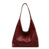 Soft PU Leather Shoulder Bag for Women Wedding Totes All-match Commuter Underarm Bag Fashion Large Capacity Handbag