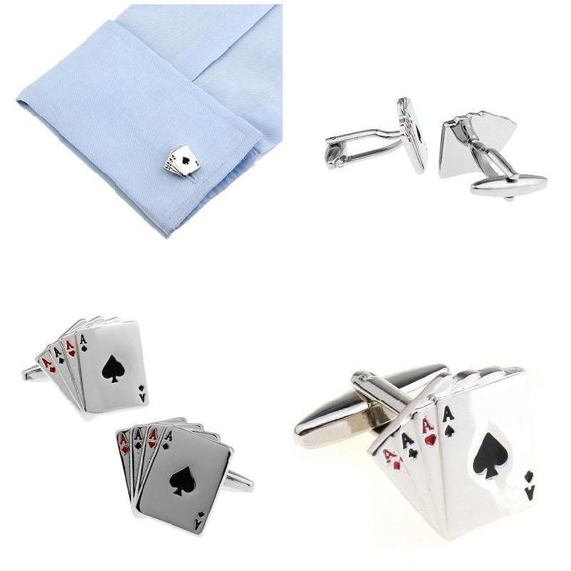 Buy Poker Shaped Cufflinks Shirt Cufflinks Cuff Buttons Cuff Link For Men at affordable prices