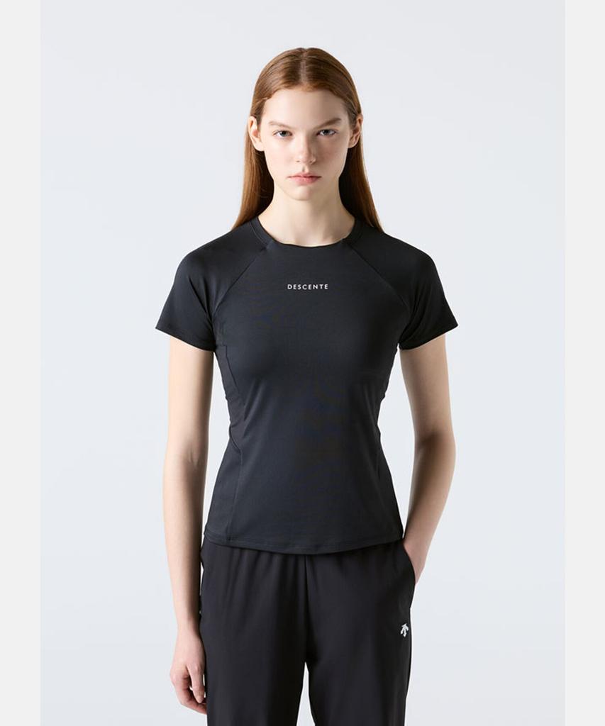 DESCENTE Women'S Slim Short Sleeve T-Shirt Black Sr122Pts12
