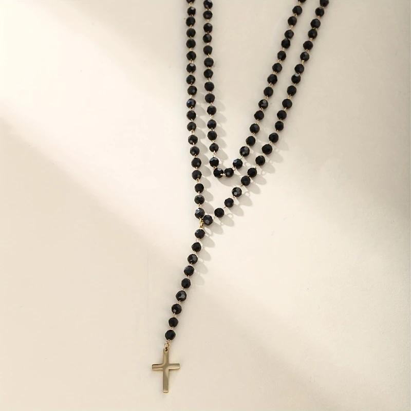 Collier Pendentif Croix Chaîne Design Simple Mode Femme Personnalisé Tendance Quotidien Cent Accessoires Cadeaux