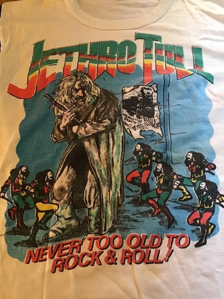 Jethro Tull 1979 Stormwatch Concert Tour 2 sided Reprint White T shirt NH20240 Unisex T-Shirt L