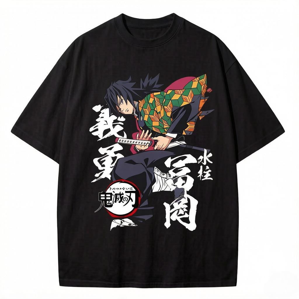 A Tshirt Featuring Agusha Masanosuke The Protagonist of The Japanese Anime Demon Slayers Ginza 21st Century Style Cotton Top