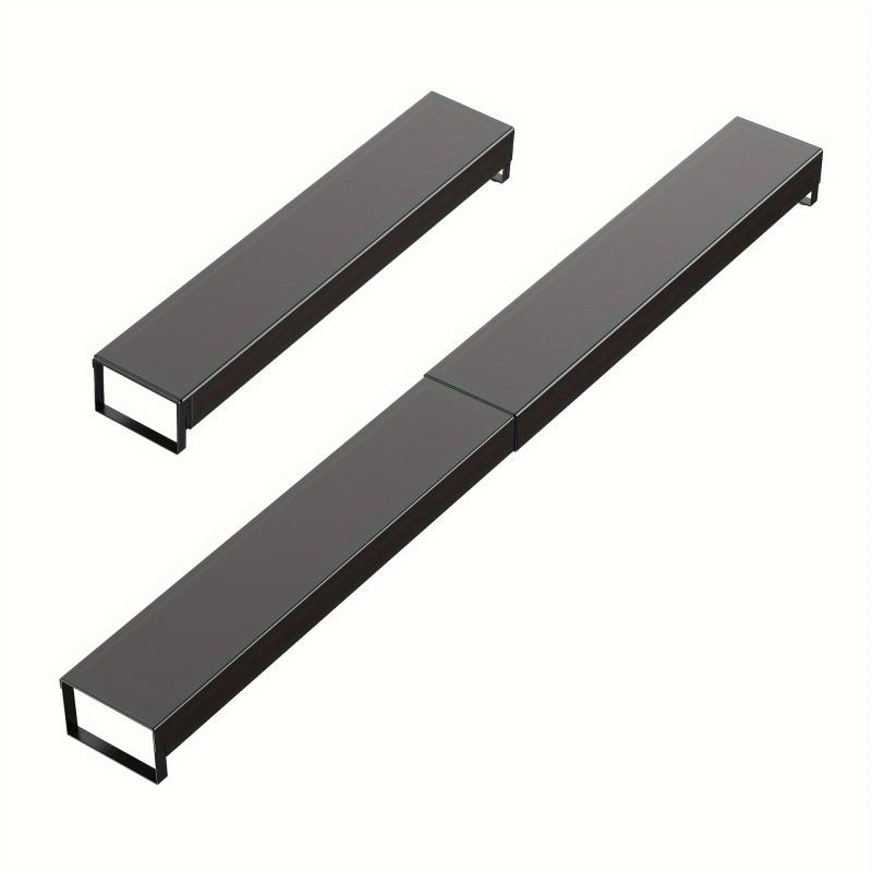 1pc Expandable Metal Spice Rack for Gas Stove - Sleek, Oil & Smoke-Proof Kitchen Organizer, Utility Hooks