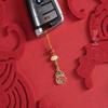 Ancient Style Sand Gold Fu Lu Gourd Phone Lanyard & Keychain Pendant